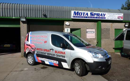 View of Motaspray car repair Blaina Blaenau Gwent